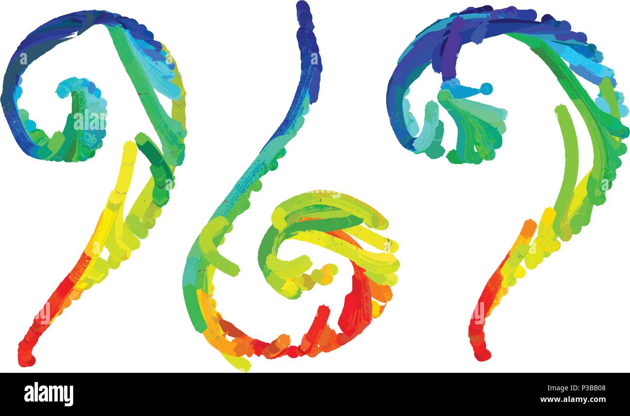 Rainbow Paint On The Paper Grunge Background Vector Ink Splatter