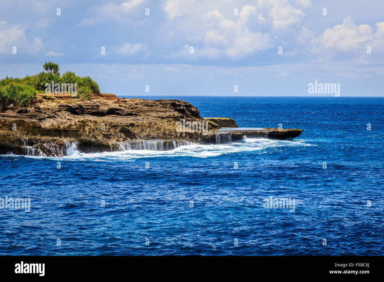 View from Sunset Point beach at Sandy Bay, Nusa Lembongan, Indonesia Stock Photo