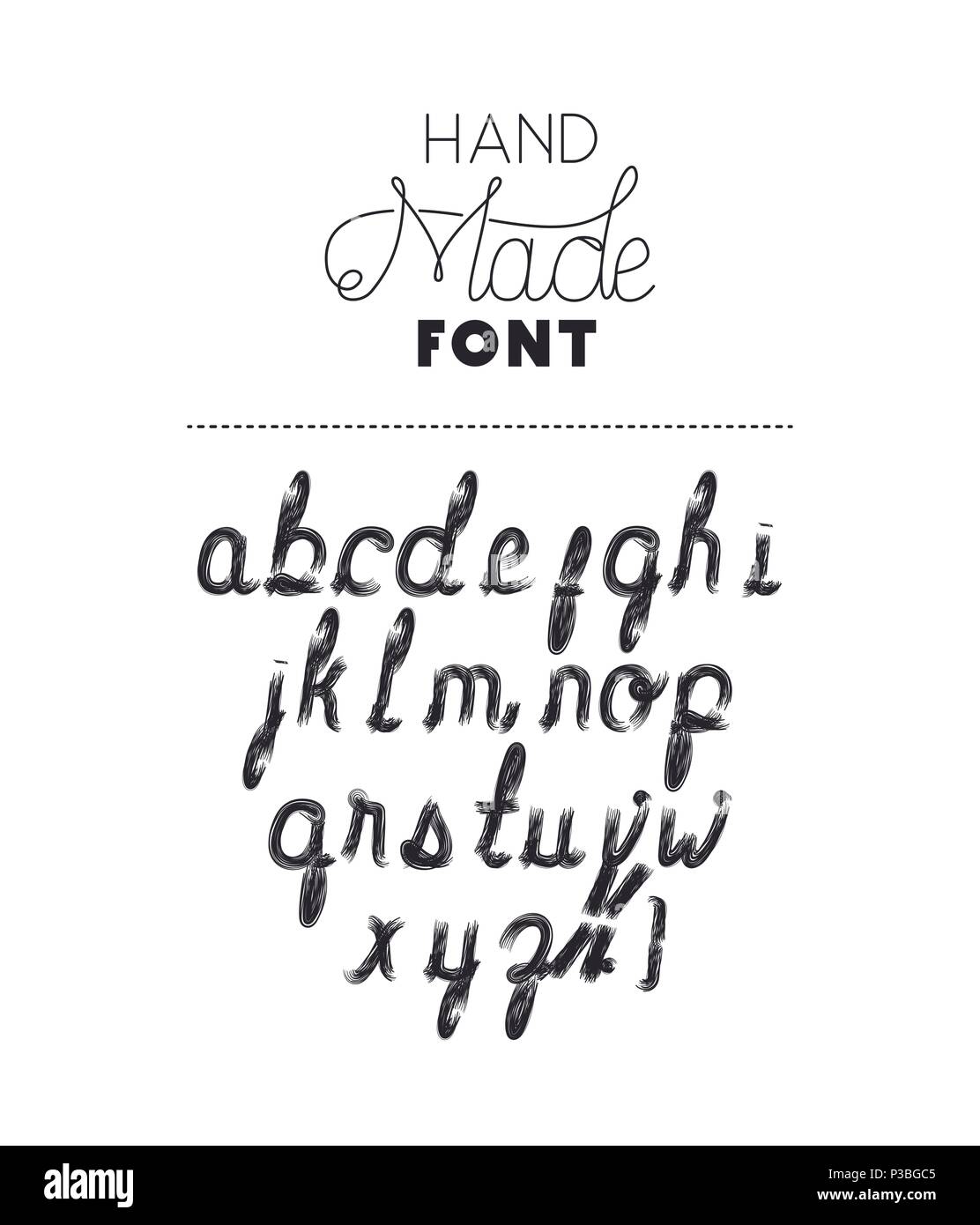 hand made font alphabet Stock Vector Image & Art Alamy