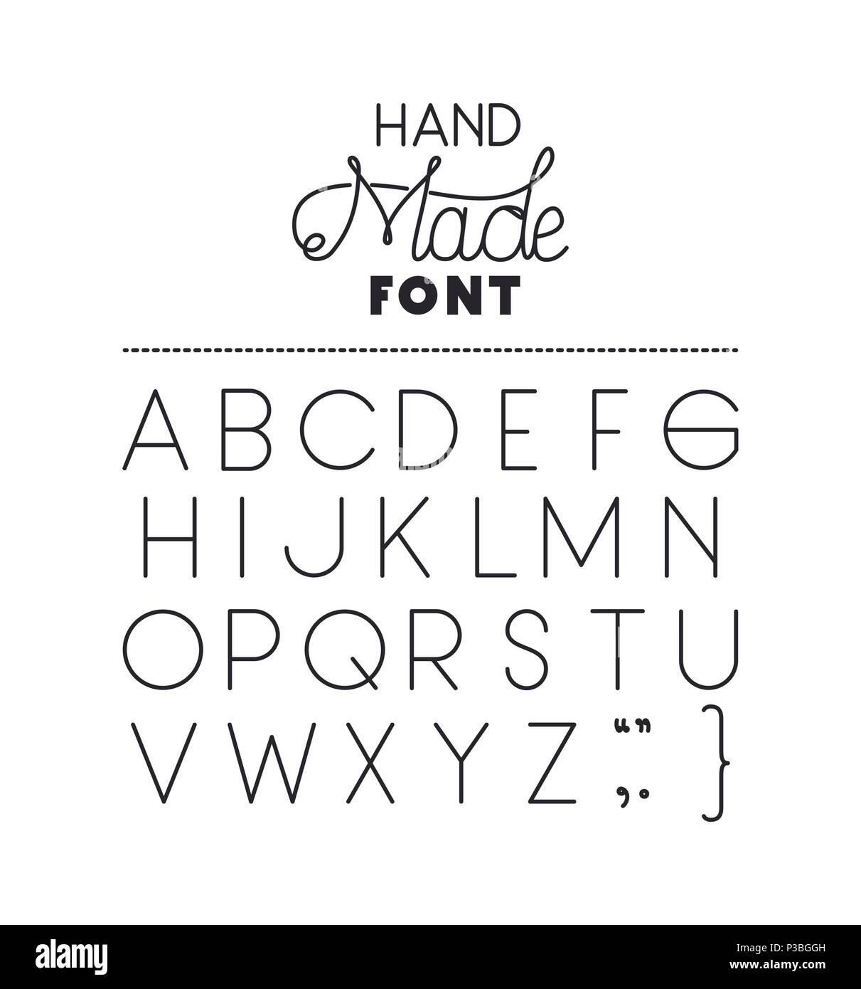 hand-made-font-alphabet-stock-vector-image-art-alamy