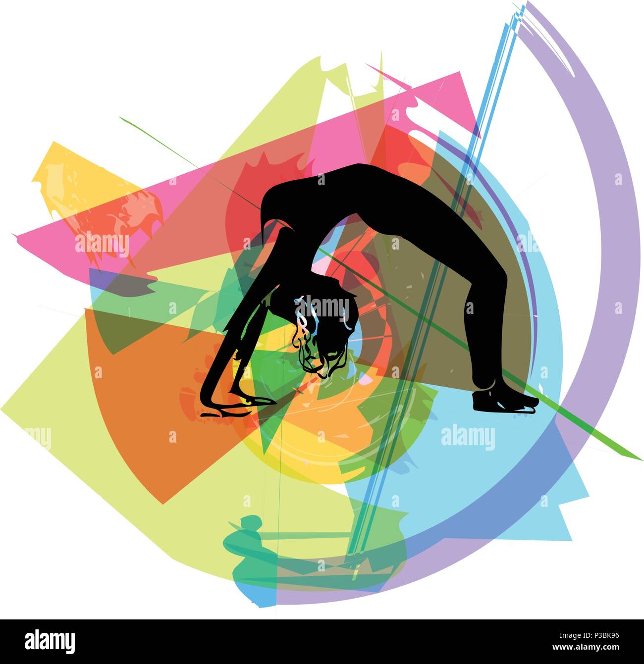 fit young woman in sportswear vector illustration Stock Vector Image