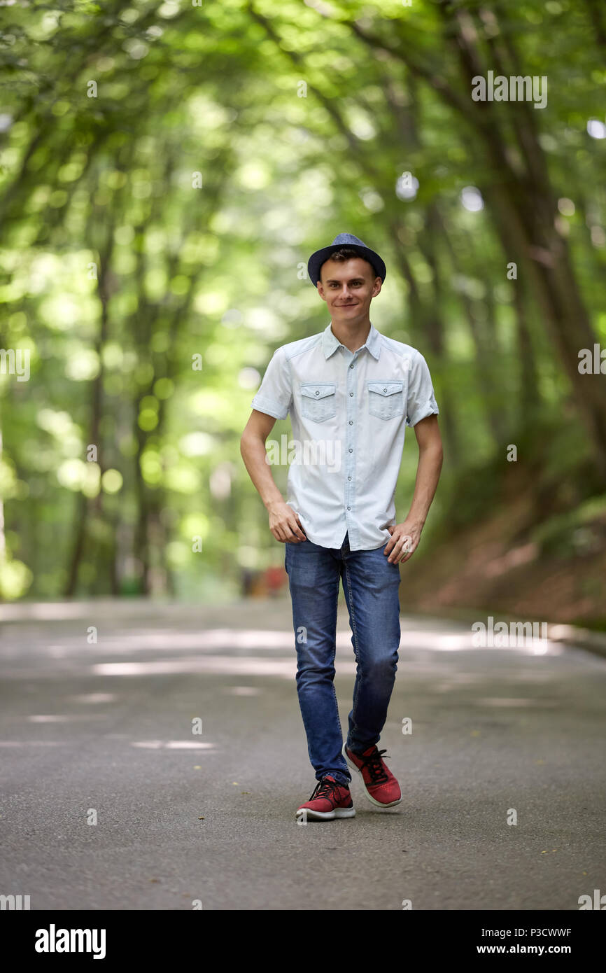 Teenage youth walk outdoors summer hi-res stock photography and images ...