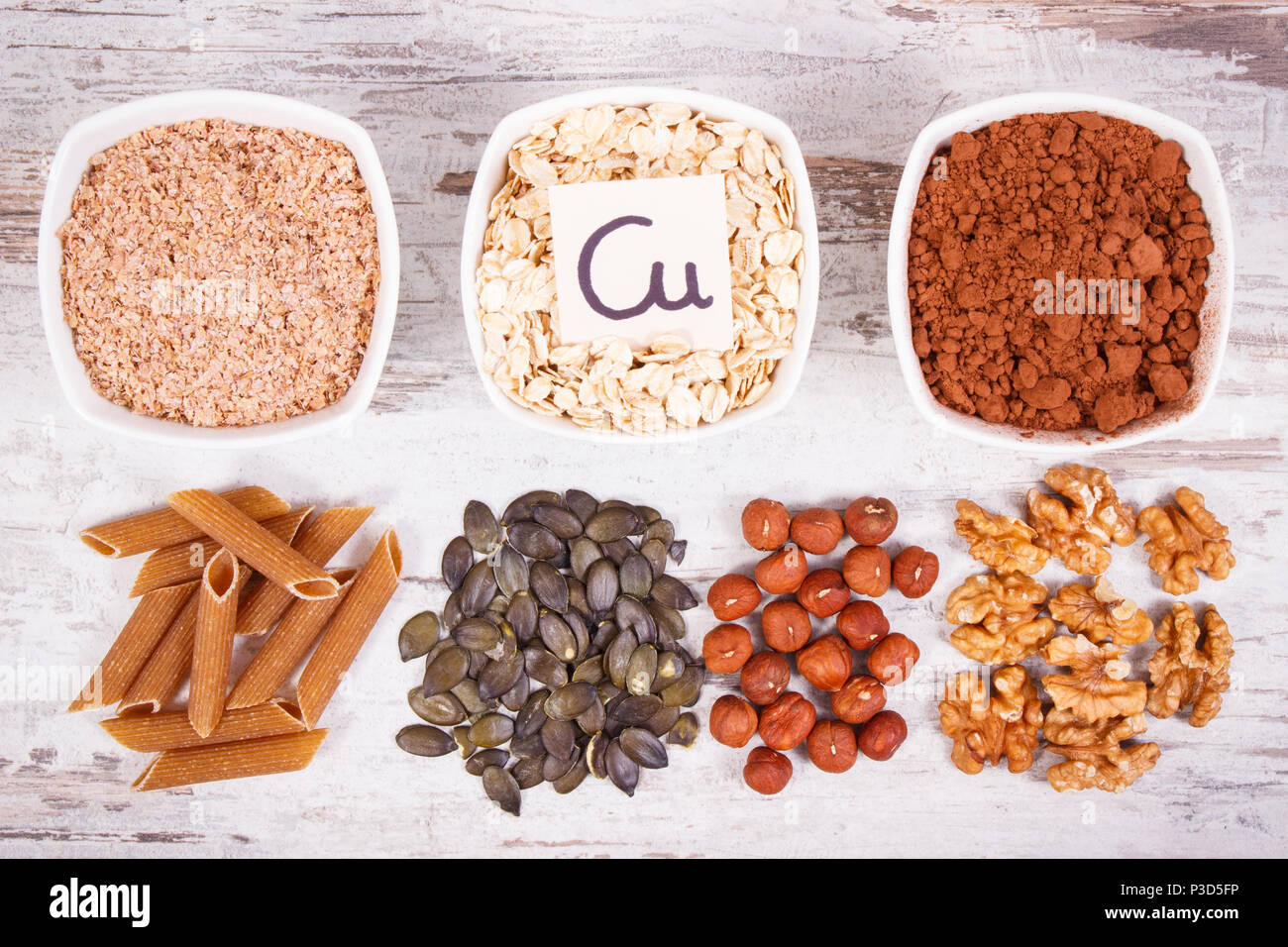 Healthy food containing copper, dietary fiber and natural minerals