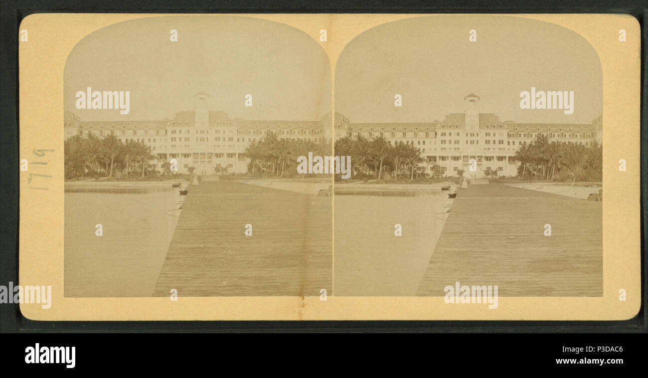 258 Royal Poinciana, Palm Beach, Florida, from Robert N. Dennis collection of stereoscopic views Stock Photo