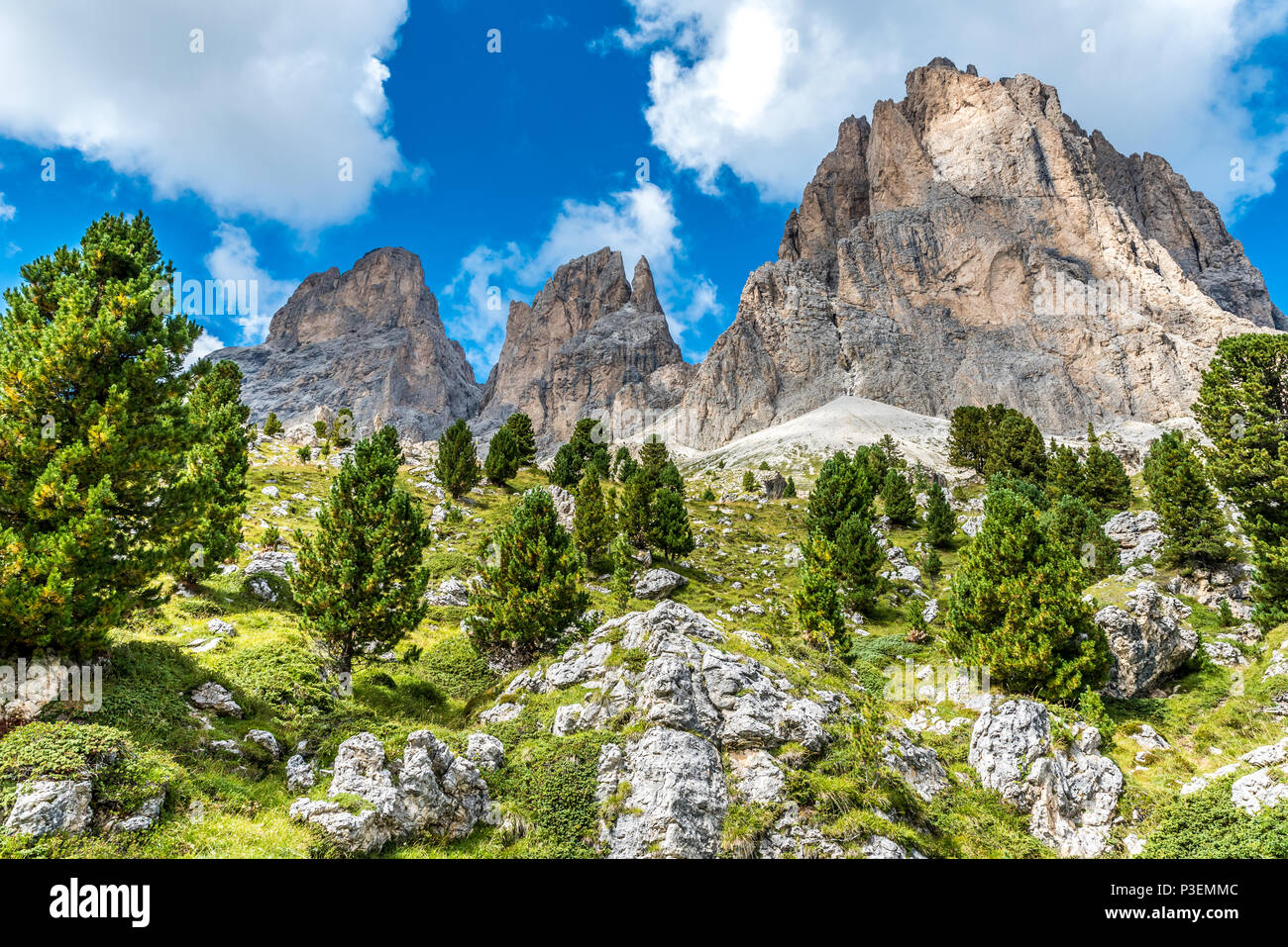 Hiking and trekking in the beautiful Mountains of Dolomites, Italy ...