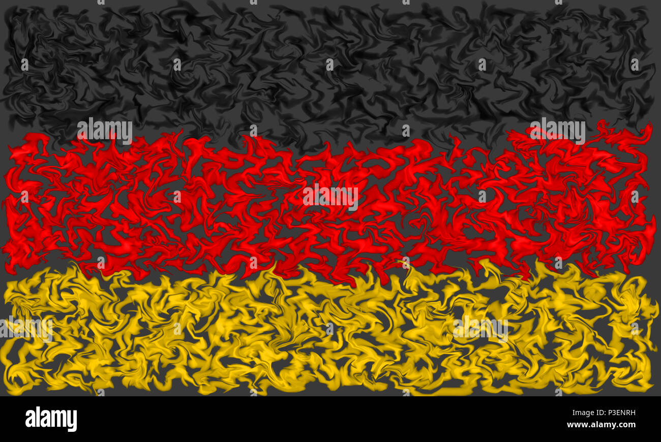 Flag Of Germany German Flag Colors Black Gold And Red In Smeared Burning Design Stock Photo Alamy