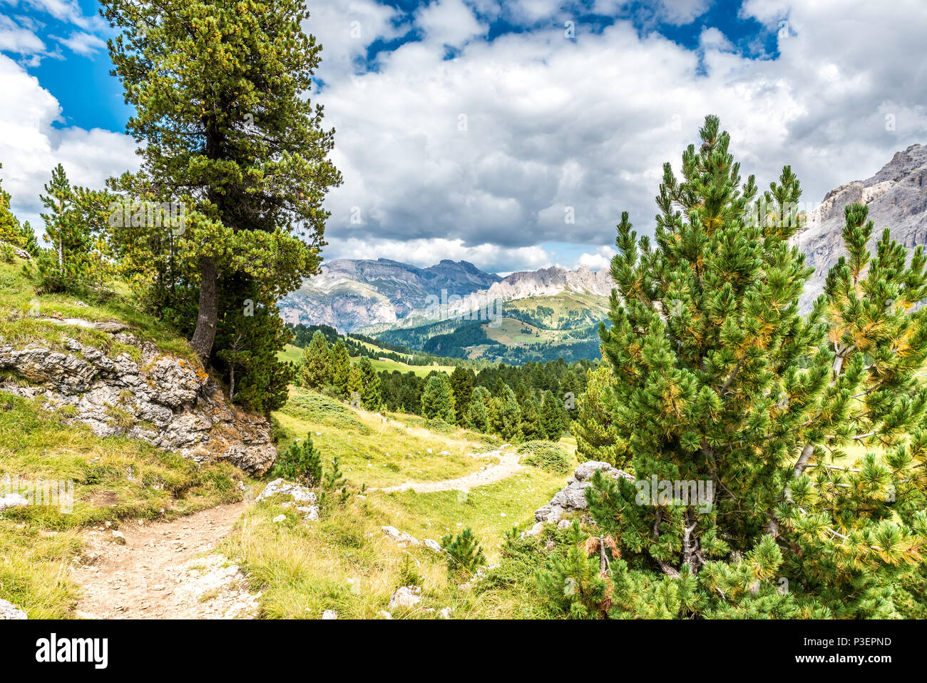 Hiking and trekking in the beautiful Mountains of Dolomites, Italy ...