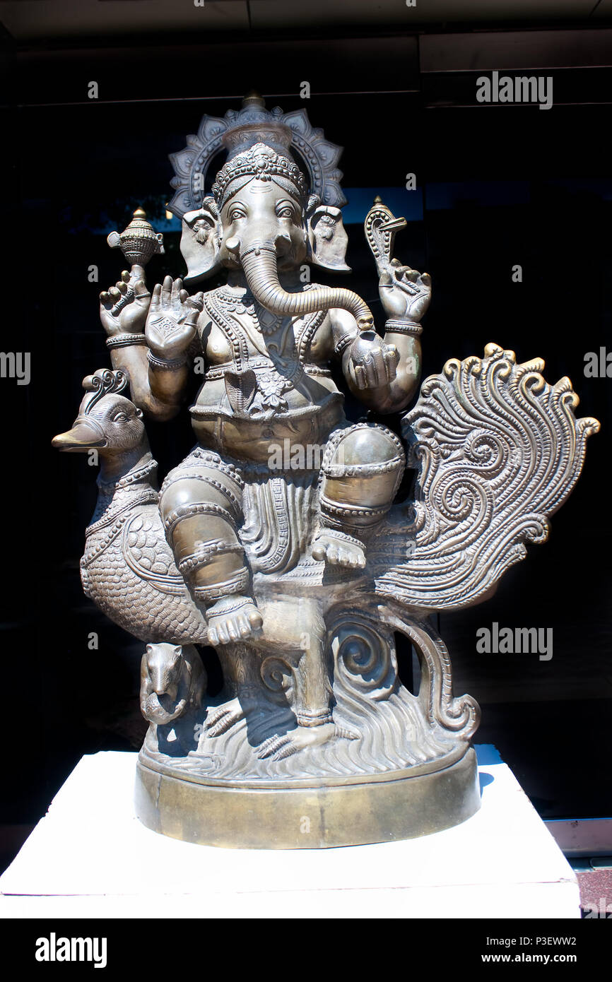 Ganesh on peacock statue in Madurai, Tamil Nadu, India Stock Photo Alamy