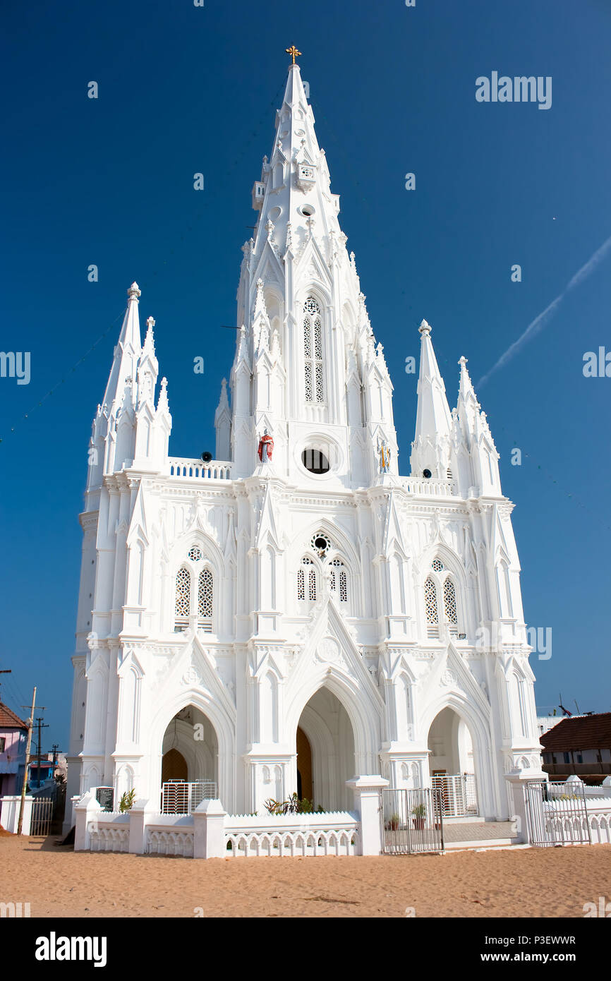 Catholic  Church in Kanyakumari,Tamil Nadu,  Southern India Stock Photo