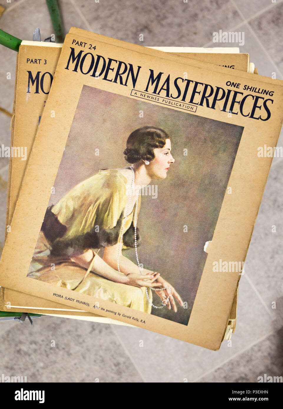 Modern Masterpieces vintage art magazine priced one shilling, inside