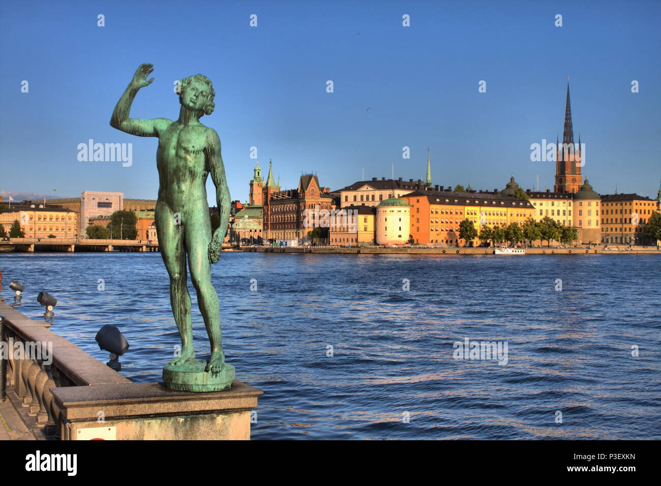 The Dansen (dancer) statue on the City Hall square and Gamla Stan