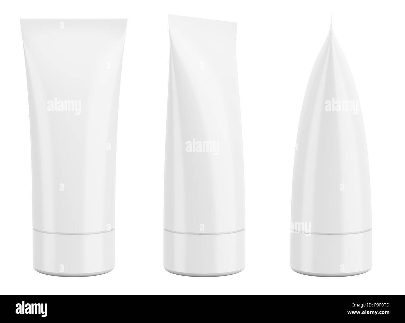 blank cream cosmetic or toothpaste tube isolated on white background ...