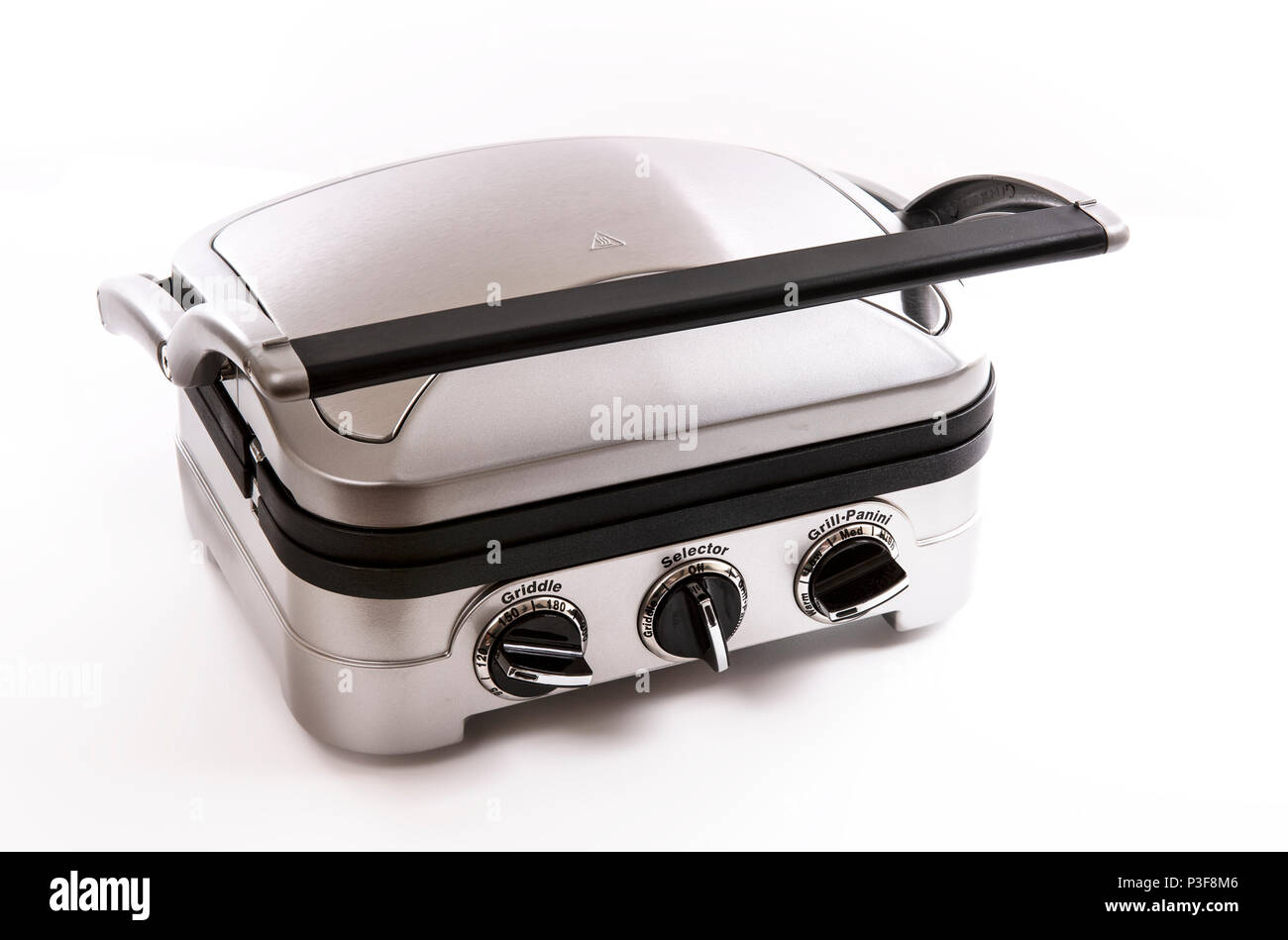 Electric Grill and Griddle on a white background Stock Photo
