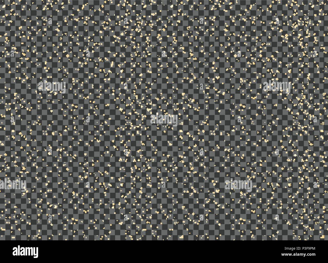 Abstract yellow paint splatter on transparent background. Glitter