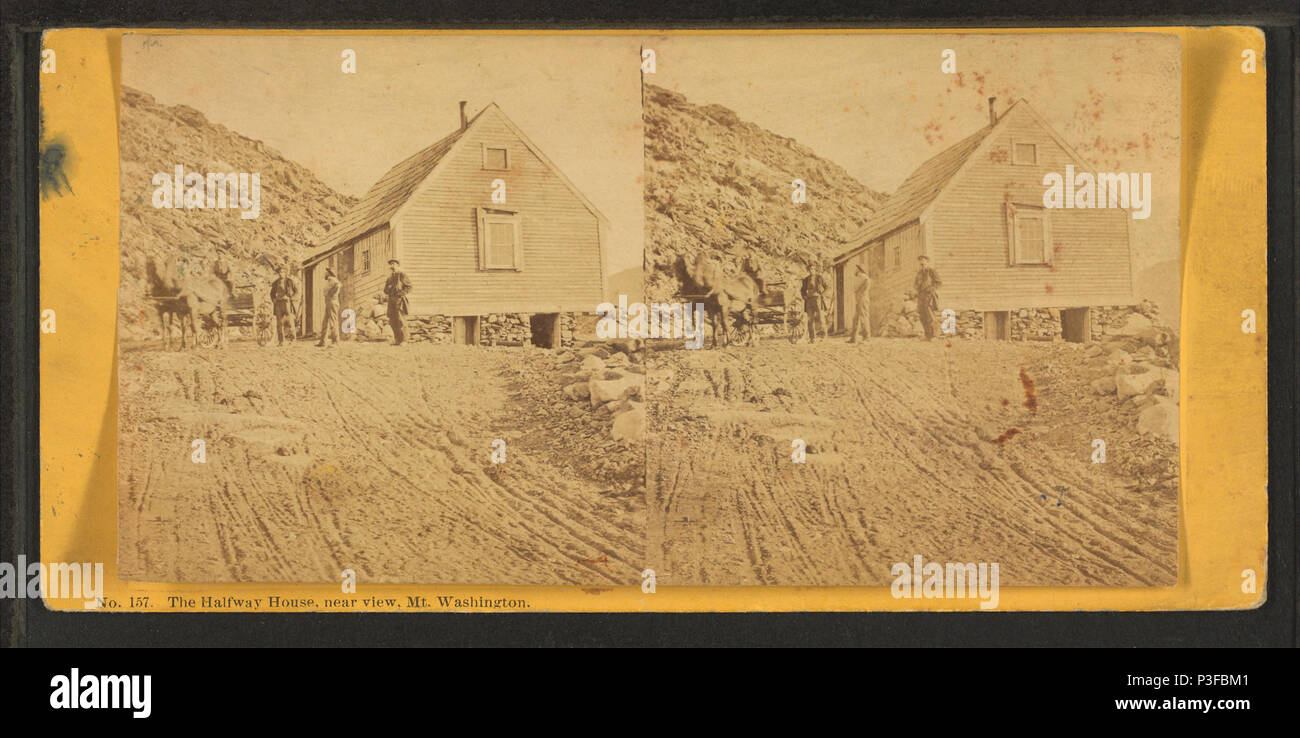 310 The Half Way House, near view, Mt. Washington, N.H, from Robert N. Dennis collection of stereoscopic views Stock Photo