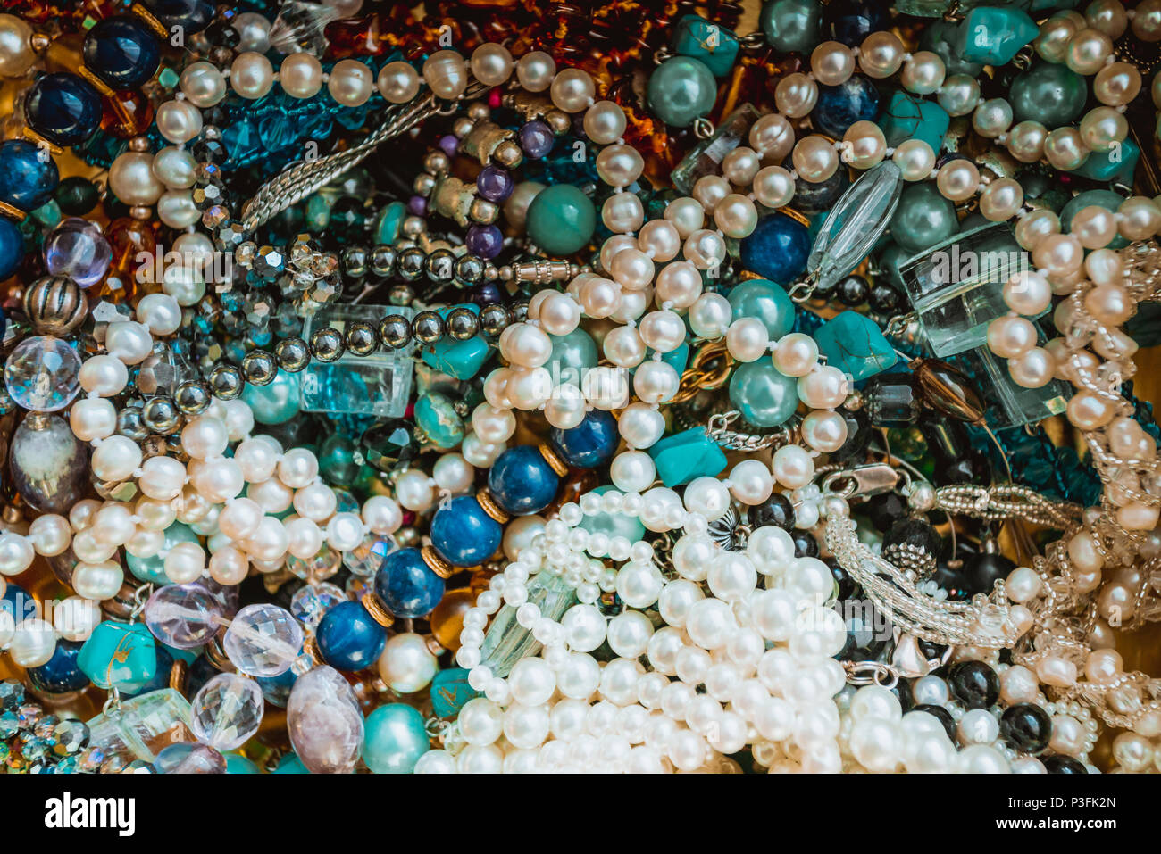 collection of vintage jewelry Stock Photo Alamy