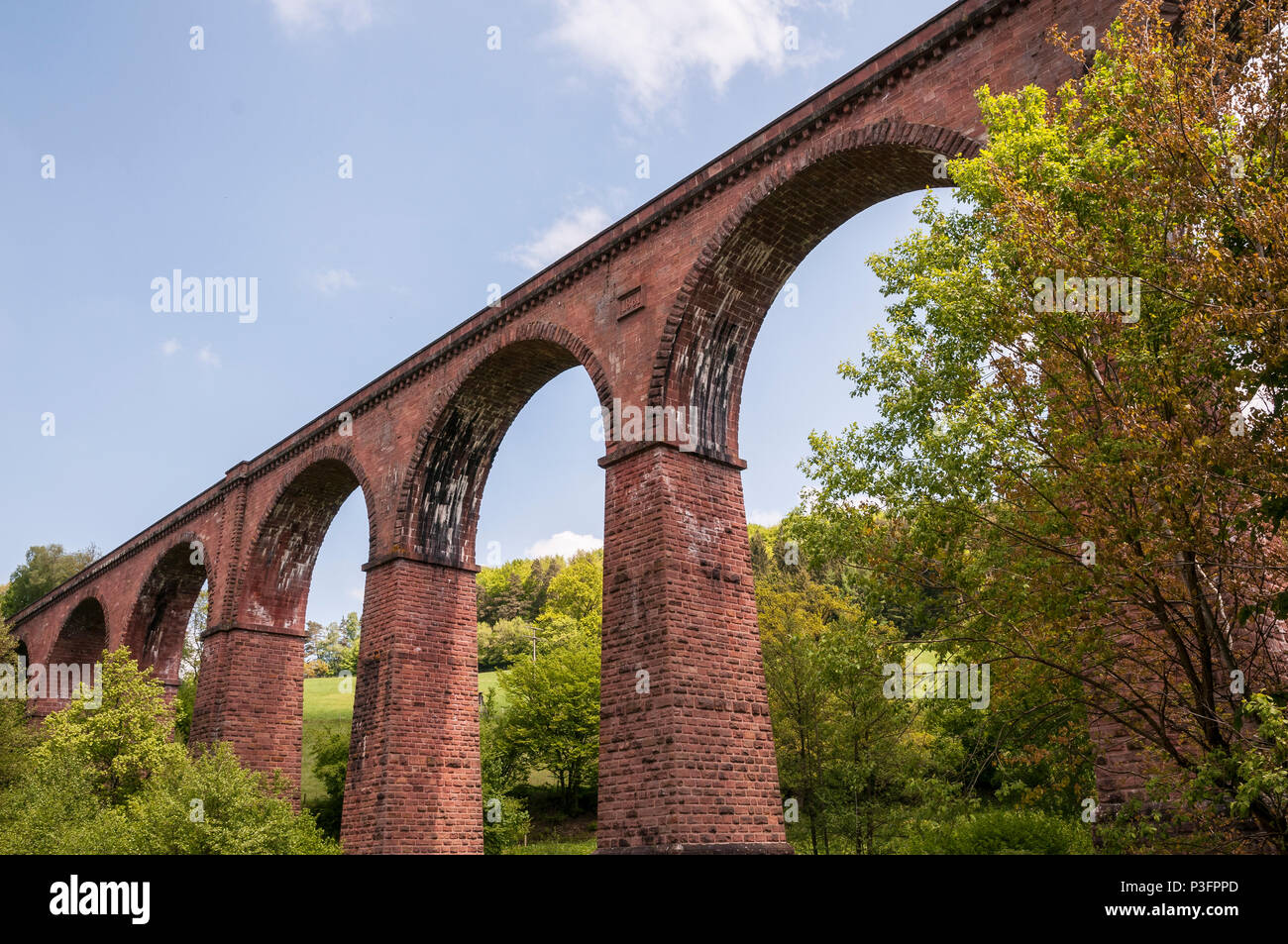Himbächel-Viadukt, Marbach, Odenwald, Hessen, Deutschland Stock Photo