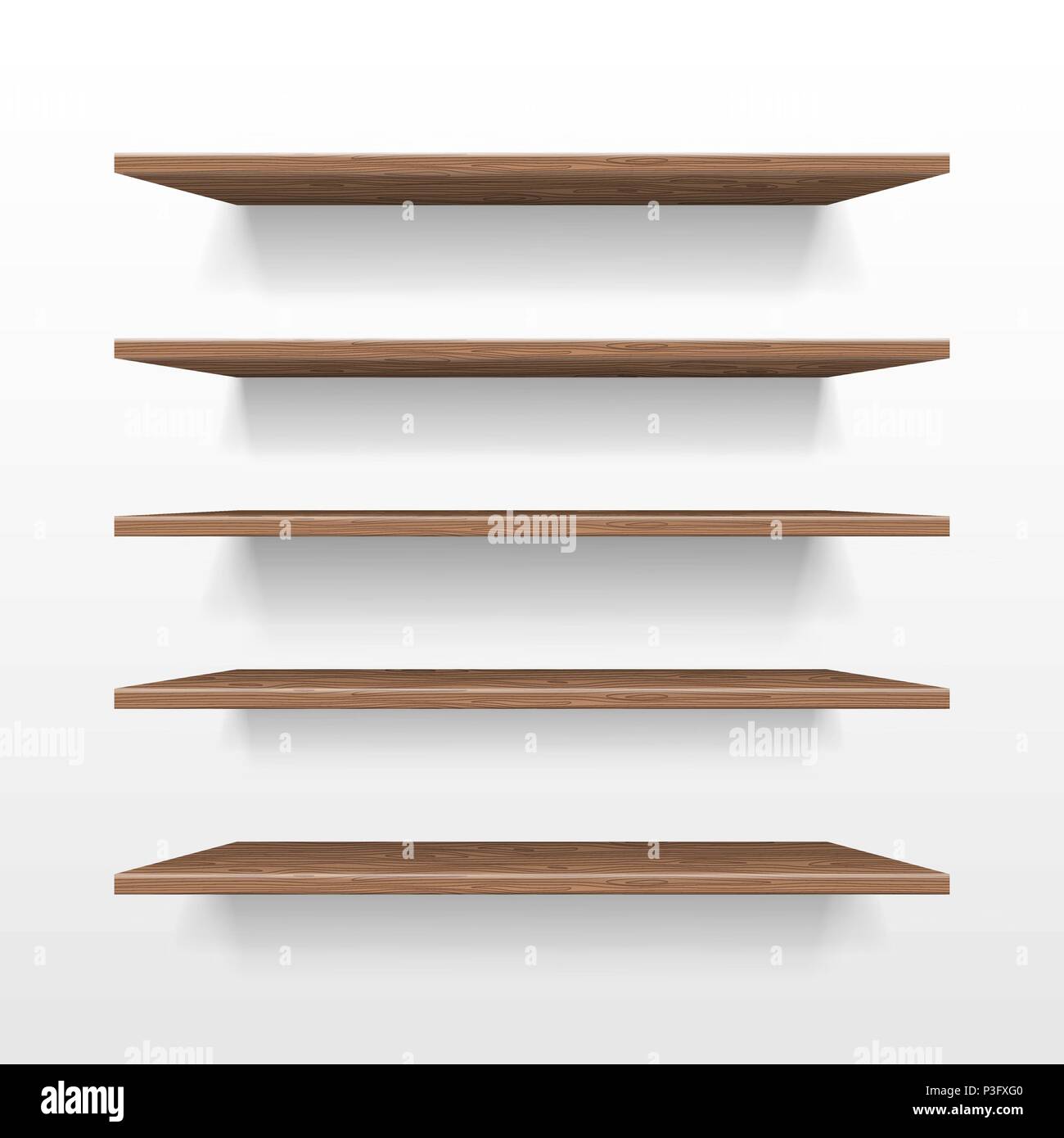 Download Empty Wooden Shop Or Exhibition Shelf Retail Shelves Mockup Isolated Realistic Wooden Bookshelf With Shadow On Wall 3d Bookshelf Store Or Shop Vector Illustration Stock Vector Image Art Alamy