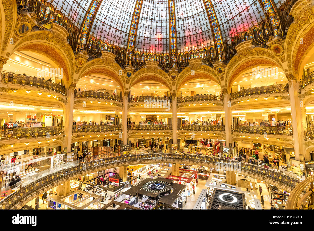 Galeries Lafayette luxury shopping department store in Paris, France Stock  Photo - Alamy