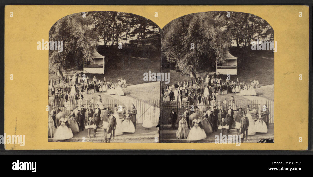 343 View at Saratoga. (Music Stand.), by Deloss Barnum Stock Photo