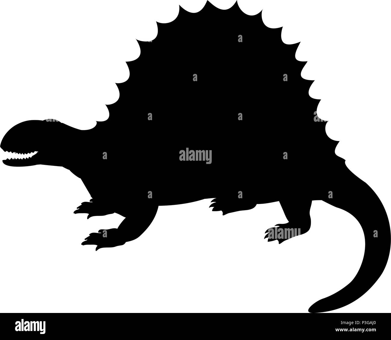 Silhouette Spinosaurus dinosaur jurassic prehistoric animal. Vector ...