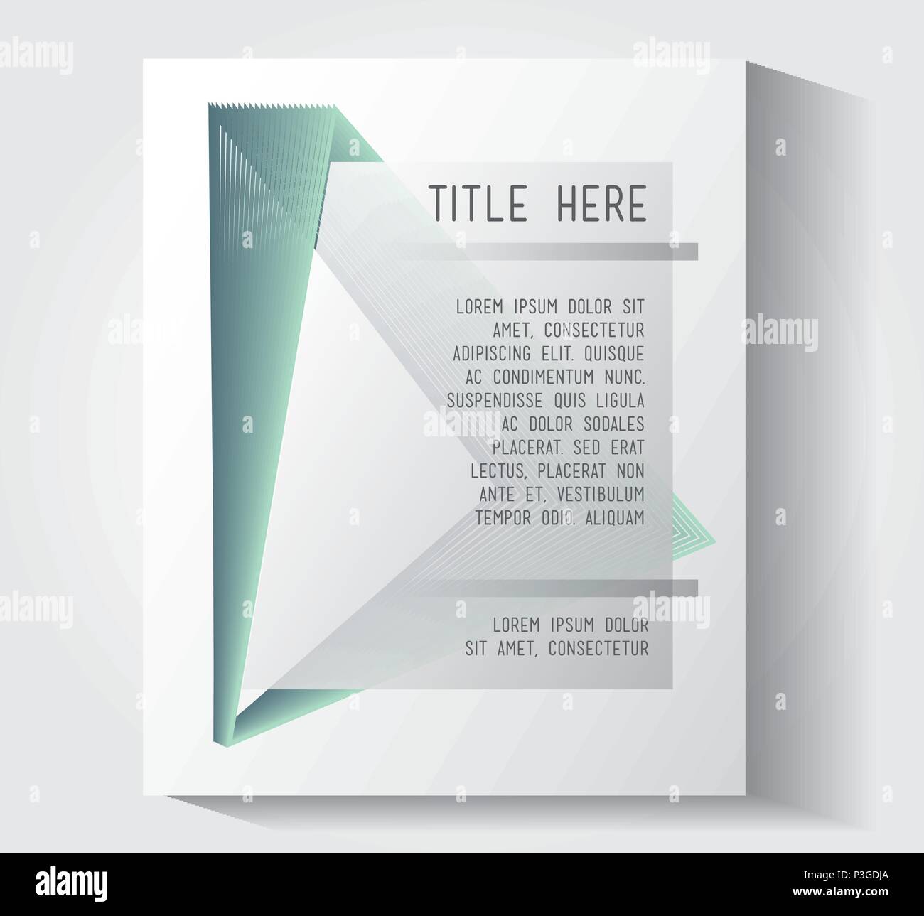 minimal geometric template with wooden background vector illustration ...
