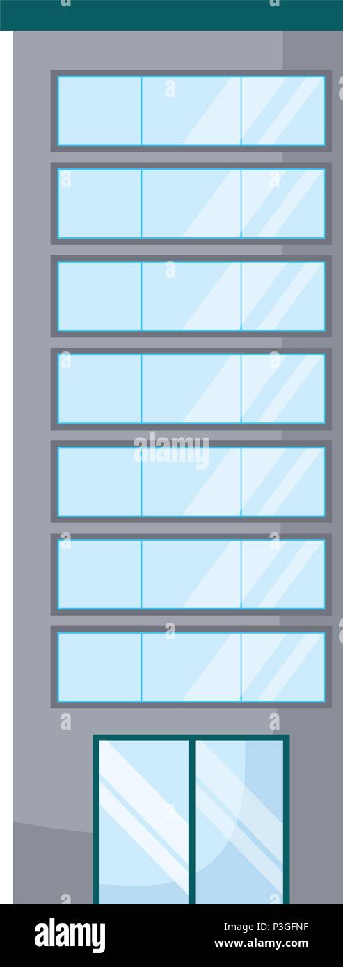 city building icon over white background, colorful design. vector ...
