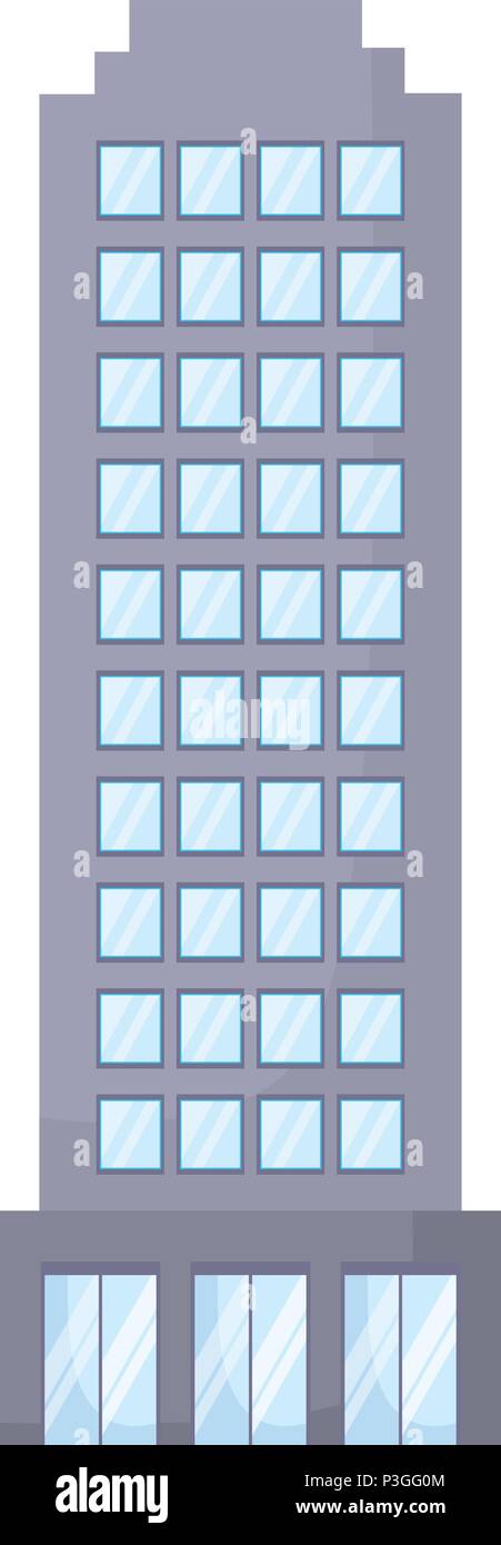 city building icon over white background, colorful design. vector ...