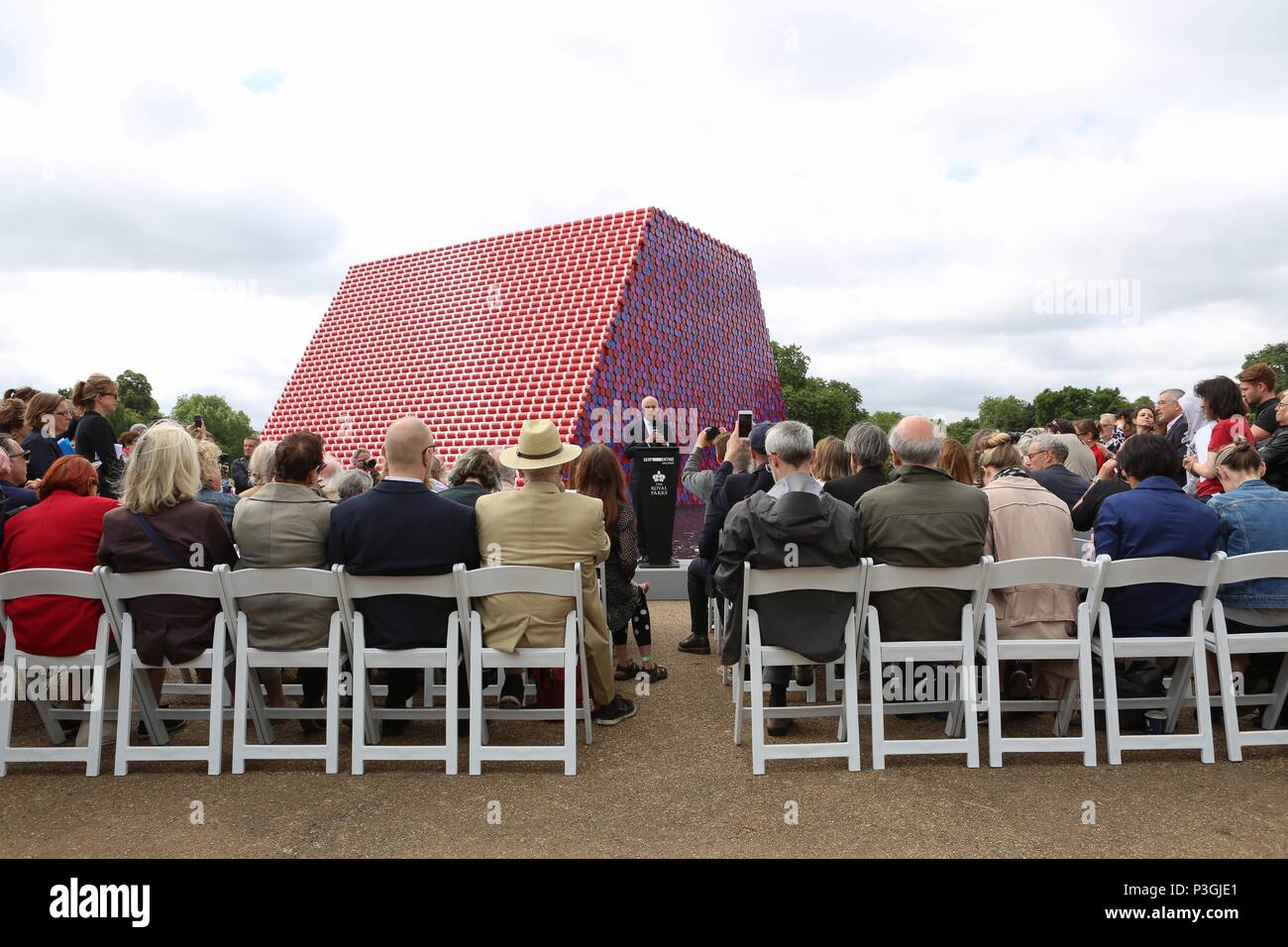 CHRISTO AND JEANNE CLAUDE BARRELS AND THE LASTABA 1958-2018 Stock Photo