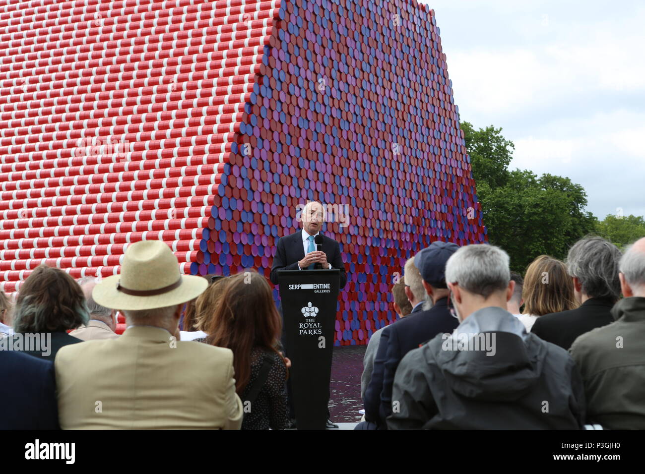 CHRISTO AND JEANNE CLAUDE BARRELS AND THE LASTABA 1958-2018 Stock Photo