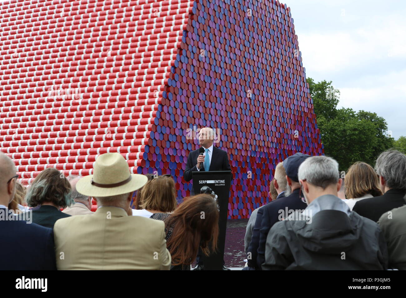 CHRISTO AND JEANNE CLAUDE BARRELS AND THE LASTABA 1958-2018 Stock Photo