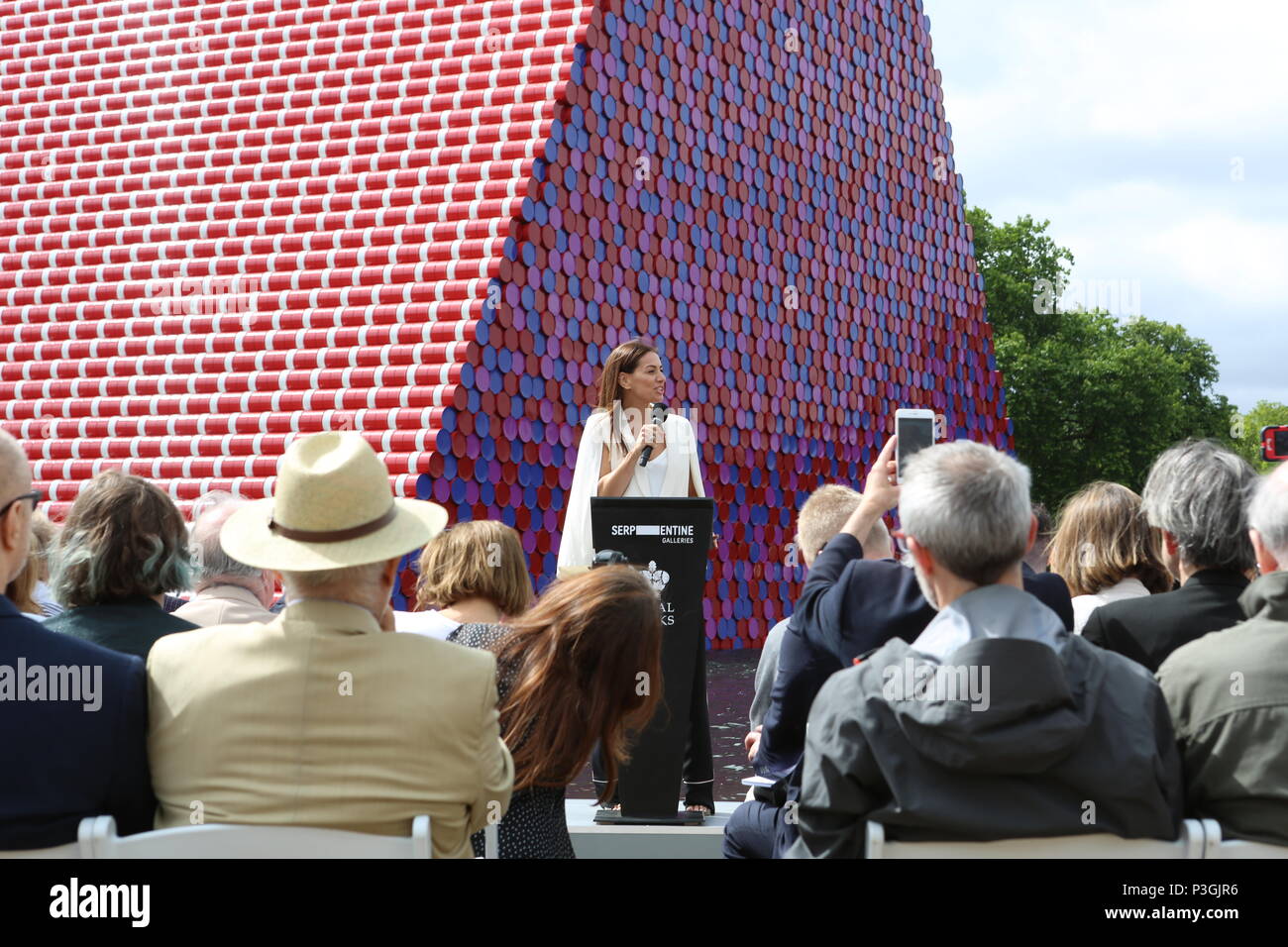 CHRISTO AND JEANNE CLAUDE BARRELS AND THE LASTABA 1958-2018 Stock Photo