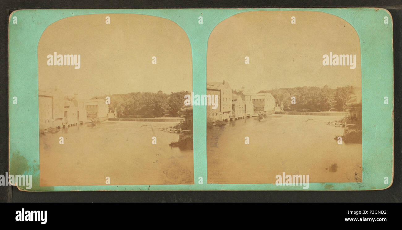 . Upper Falls and Slater Mills.  Created: ca. 1875.  Coverage: [ca. 1875]. Digital item published 1-25-2006; updated 2-13-2009. 340 Upper Falls and Slater Mills, by Windsor's Photographic House Stock Photo
