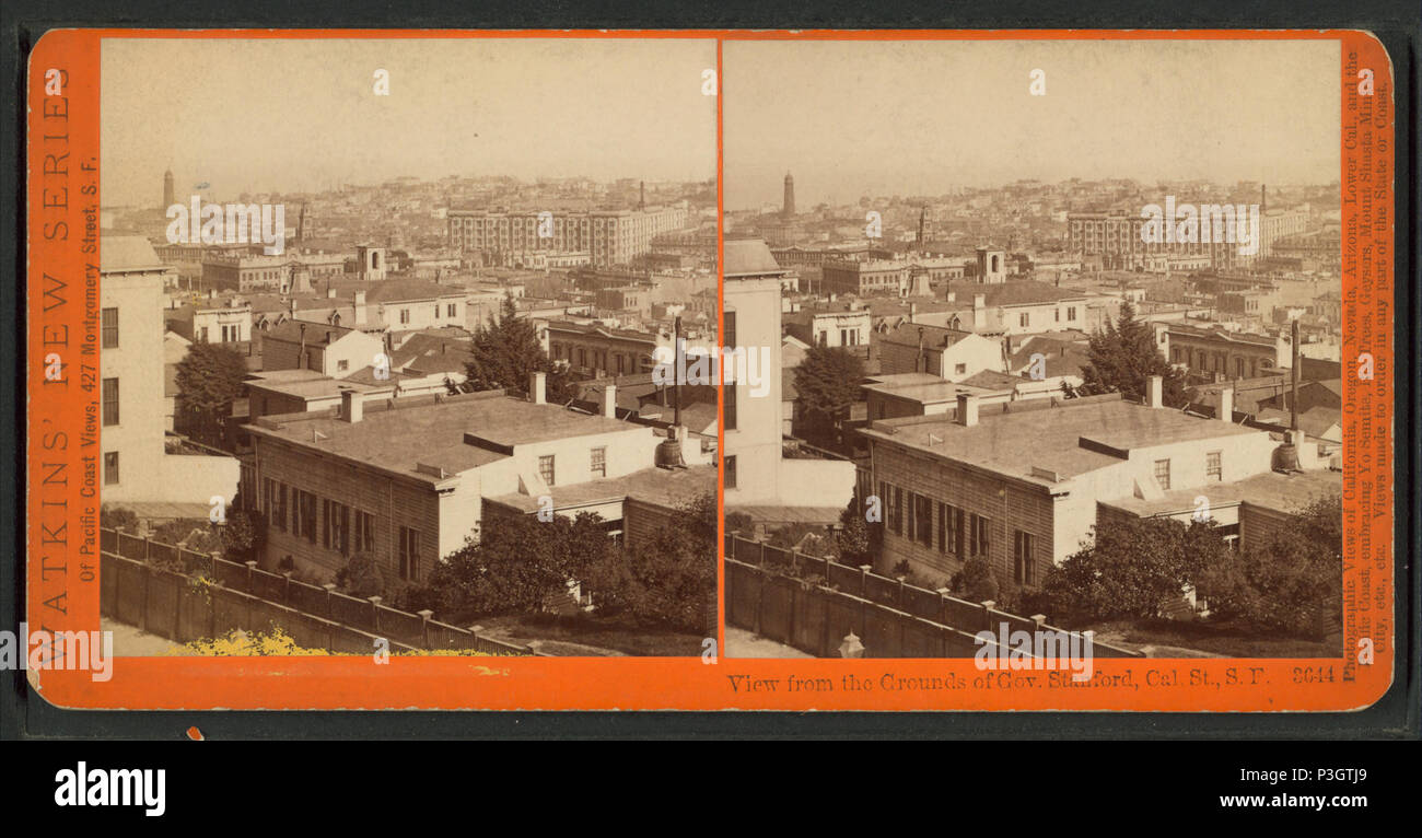 347 View from the Grounds of Gov. Stanford, Cal. St., S.F, by Watkins, Carleton E., 1829-1916 2 Stock Photo