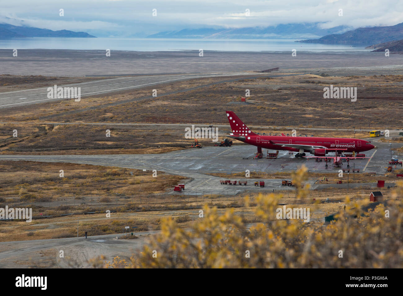Kangerlussuaq airport, Greenland Stock Photo