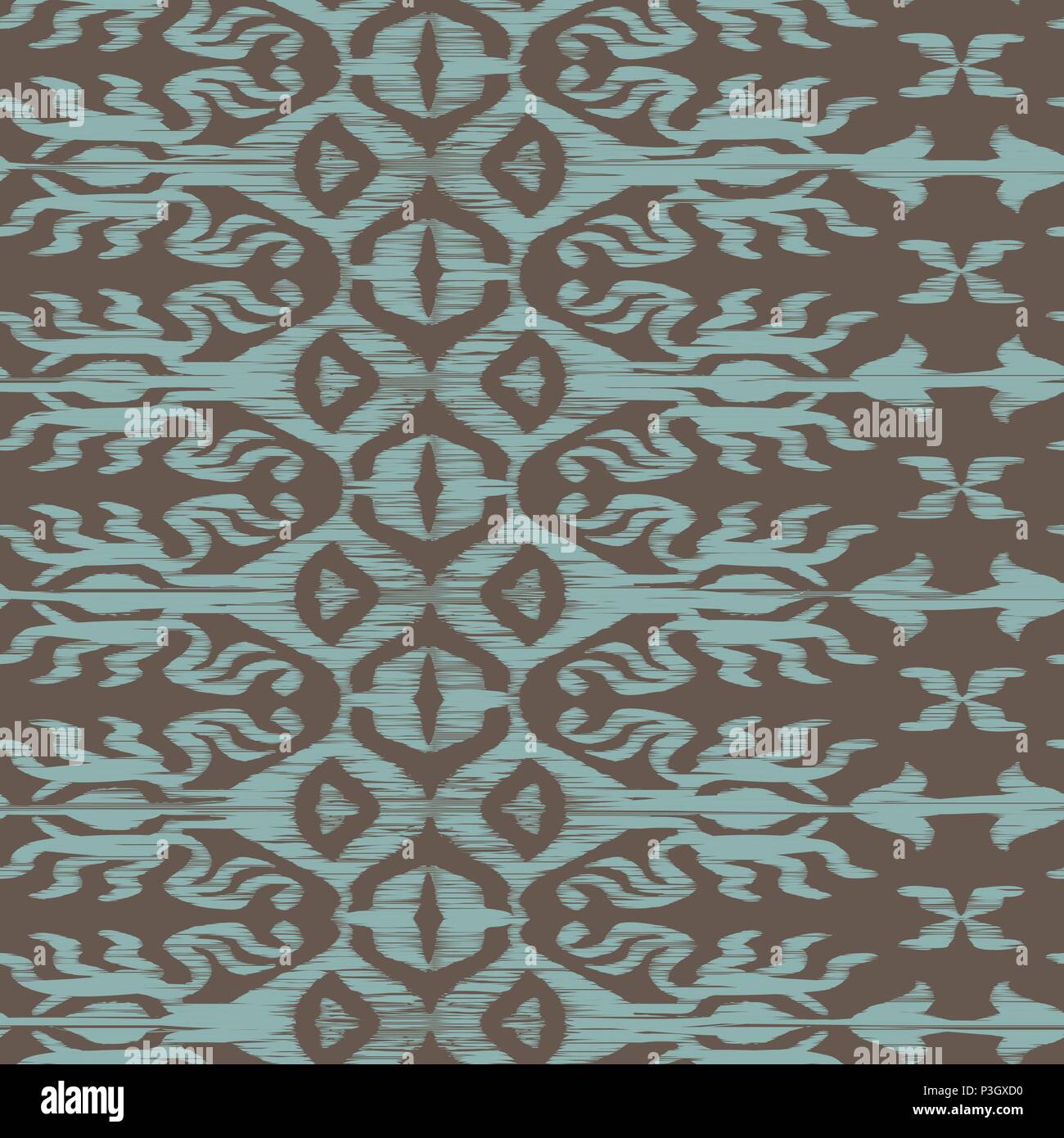 Vector seamless ikat pattern turquiose Stock Vector Image & Art - Alamy