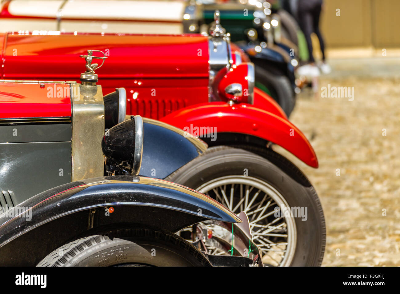 FAENZA (RA), ITALY - JUNE 9, 2018: vintage cars show in historic cars rally Autogirovagando Stock Photo