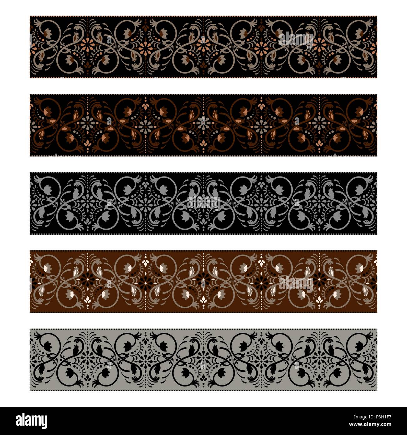 Swirled webbing tape pattern design vector. Stock Vector