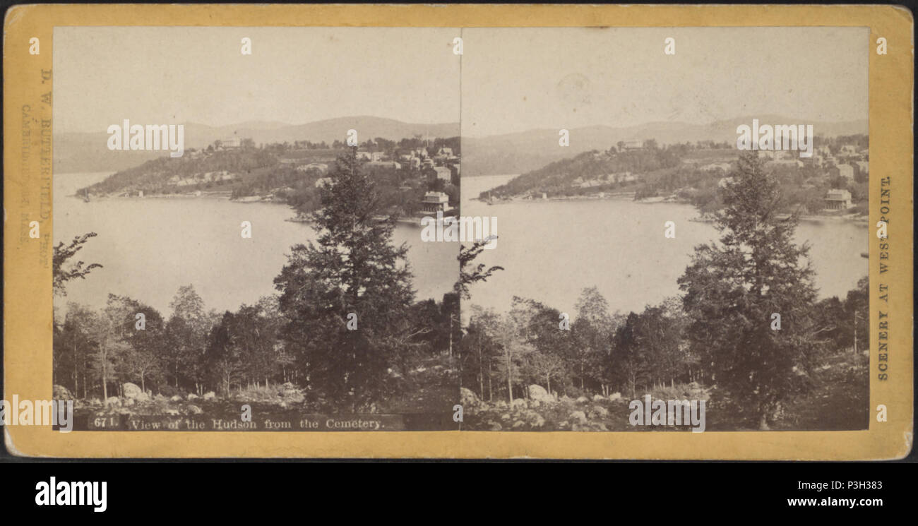 365 View of the Hudson, from the Cemetery, by D. W. Butterfield Stock Photo