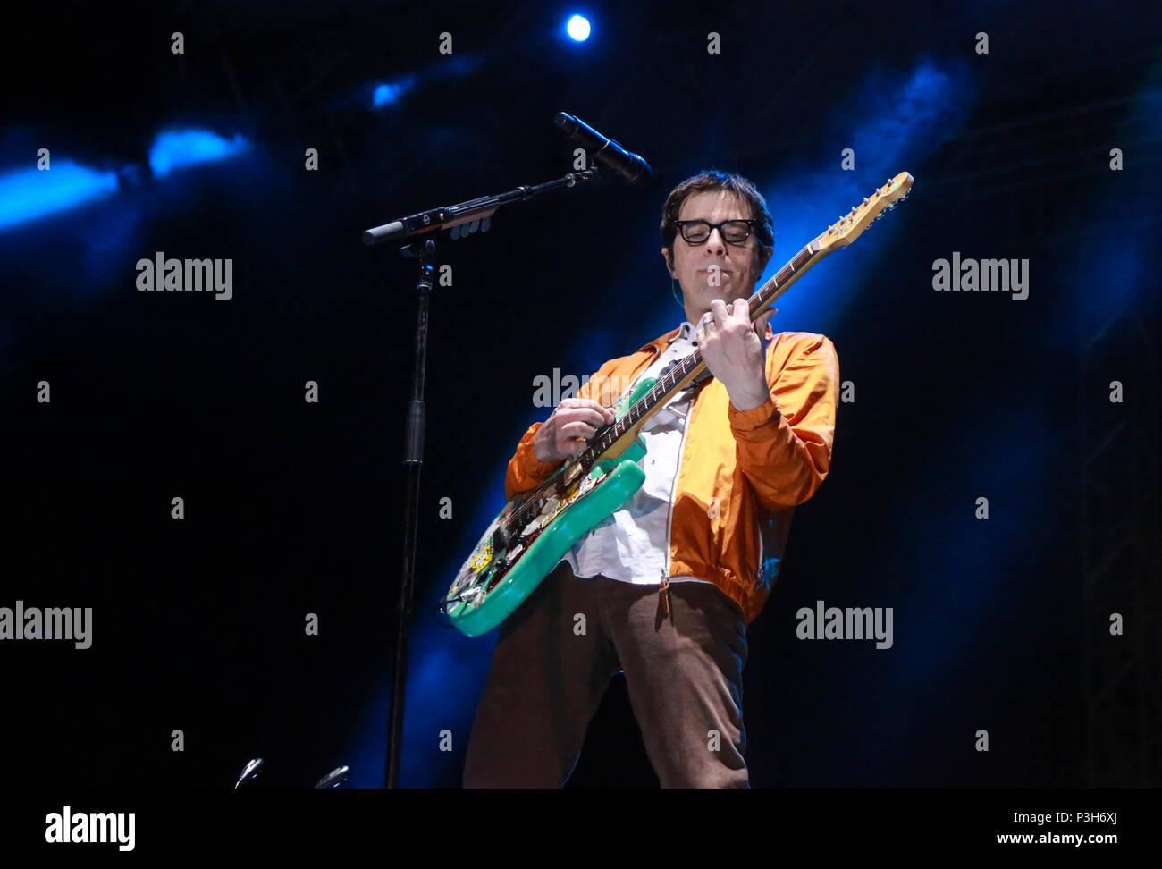 Florida, USA. 18th June, 2018. Weezer performs on the Ford Stage at SunFest in West Palm Beach Wednesday, May 3, 2017. Credit: Handout/The Palm Beach Post/ZUMA Wire/Alamy Live News Stock Photo