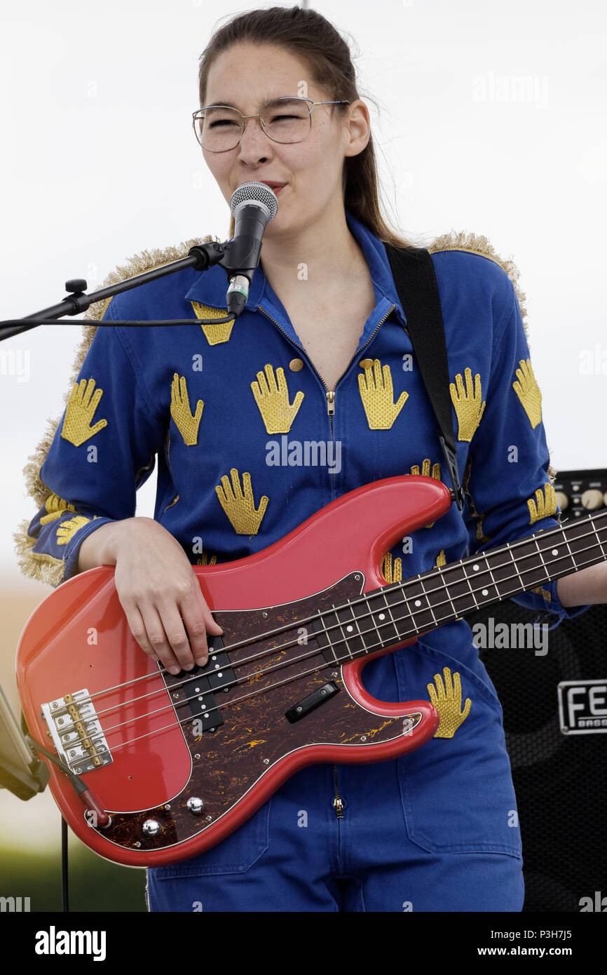 Chantilly, France. 17th June, 2018. The band Naive New Beaters performs ...