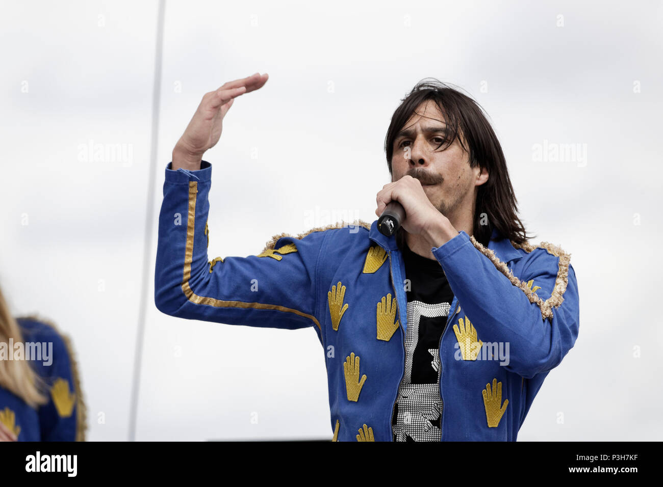 Chantilly, France. 17th June, 2018. French singer Michael Bensoussan