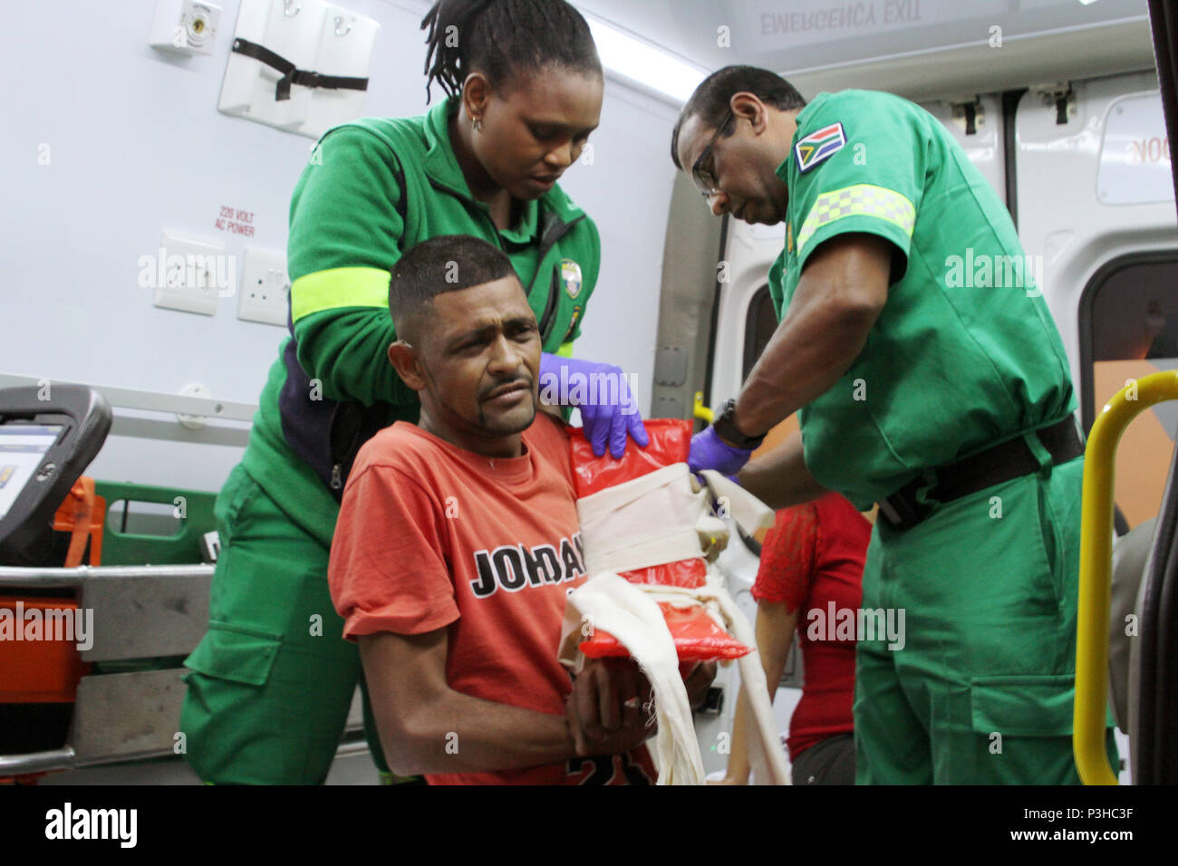 15 May 2018 South Africa Cape Town Paramedics Tabisa Saliwa L And Rajendra Laljith R