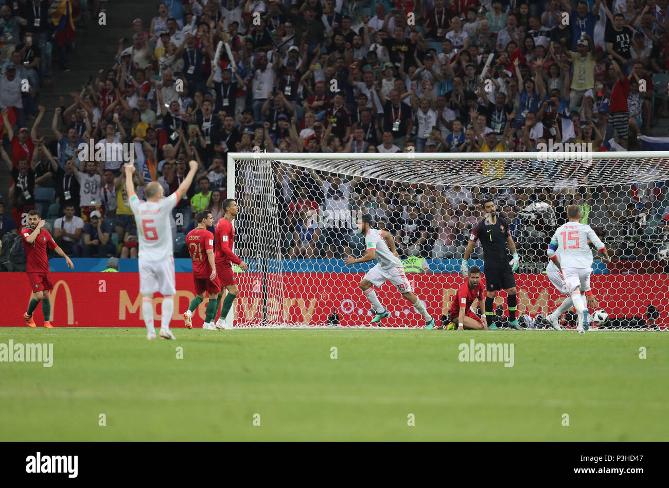 Sochi, Russia. 15th June, 2018. Diego Costa, Spain team group (ESP) Football/Soccer : FIFA World Cup Russia 2018 Group B match between Portugal 3-3 Spain at Fisht Stadium in Sochi, Russia . Credit: AFLO/Alamy Live News Stock Photo