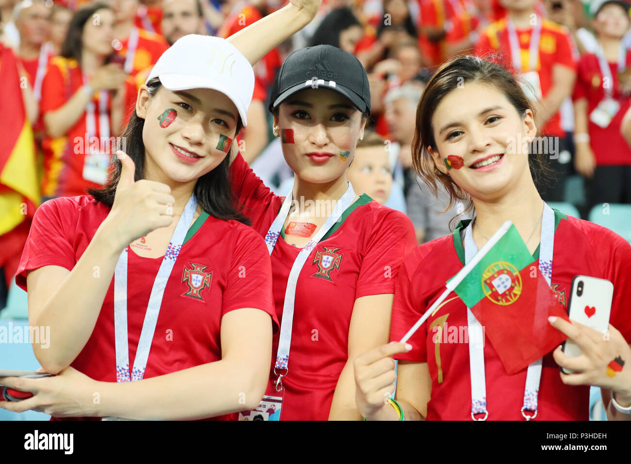 Sochi, Russia - June 15, 2018: Sochi, The Stadium Fisht. The Fans Filled  The Stadium. Match Portugal Vs Spain Stock Photo, Picture and Royalty Free  Image. Image 106260509.