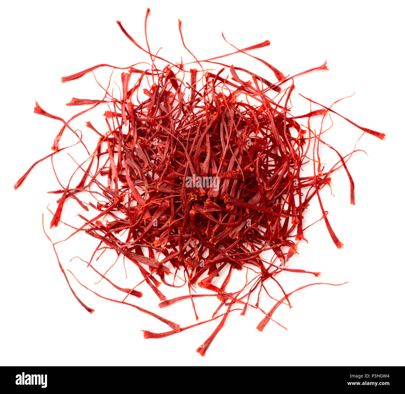 dried saffron spice isolated on the white background Stock Photo Alamy