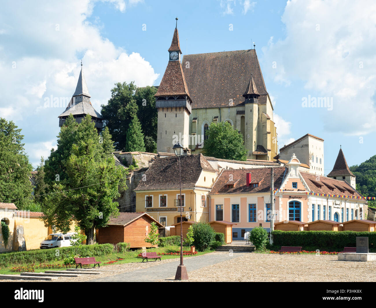 Biertan is one of the most important Saxon villages with fortified churches in Transylvania, having been on the list of UNESCO World Heritage Sites si Stock Photo