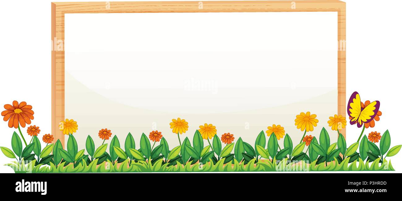 A Natural Flower Wooden Frame illustration Stock Vector Image & Art - Alamy