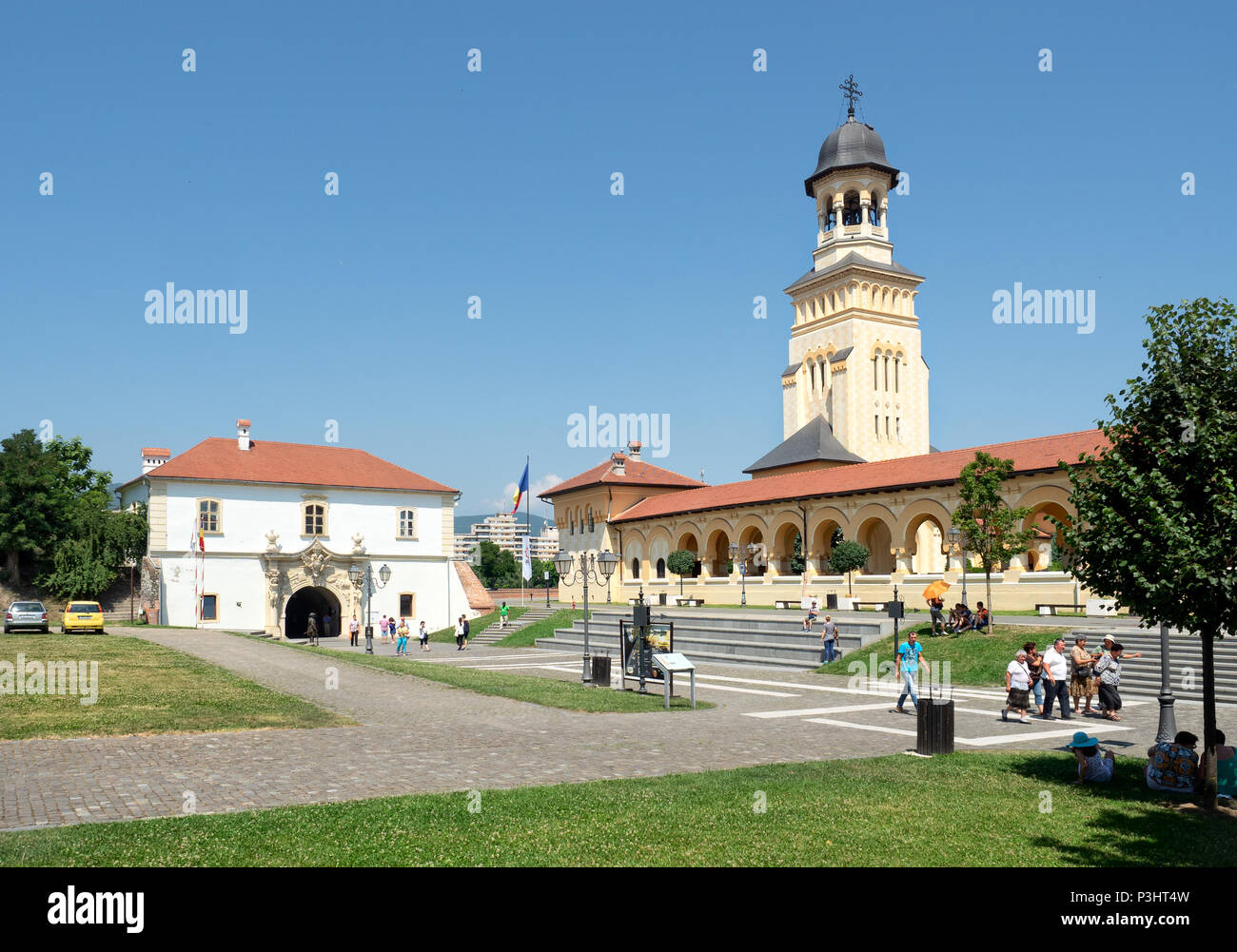 Alba Iulia citadel, Transylvania, Romania Stock Photo