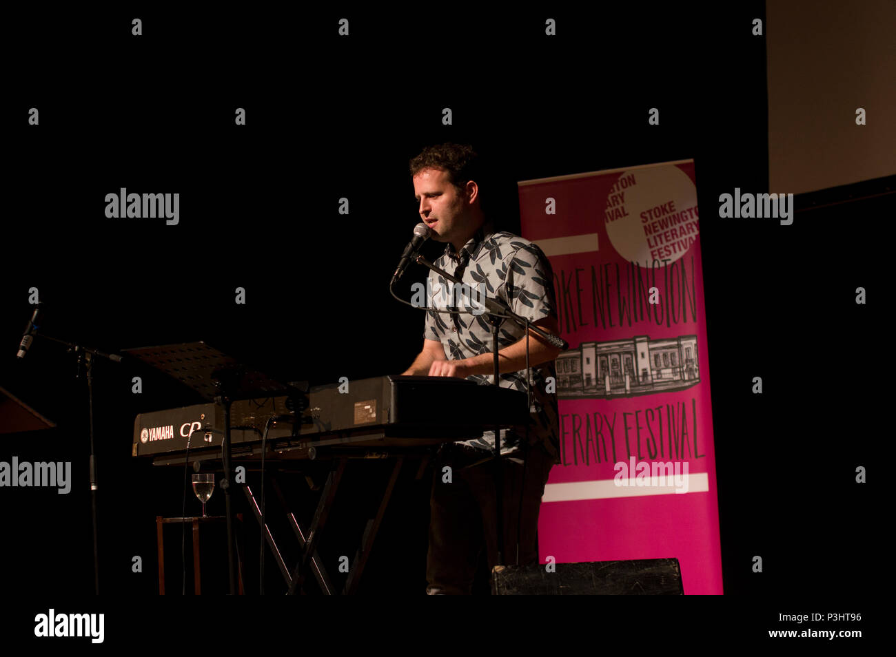 Comedian and author Adam Kay live at the 2018 Stoke Newington Literary Festival in Hackney, East London Stock Photo